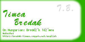 timea bredak business card